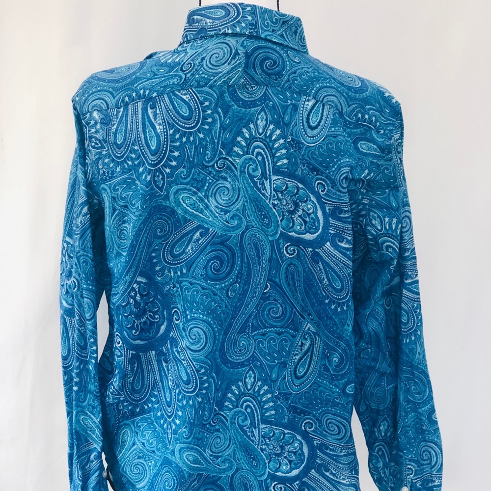 Lauren Ralph Lauren PL100% cotton paisley shirt - Picture 5 of 8